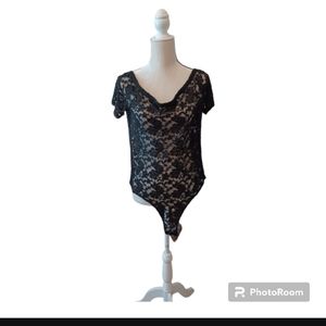 Body suit black lace